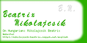 beatrix mikolajcsik business card